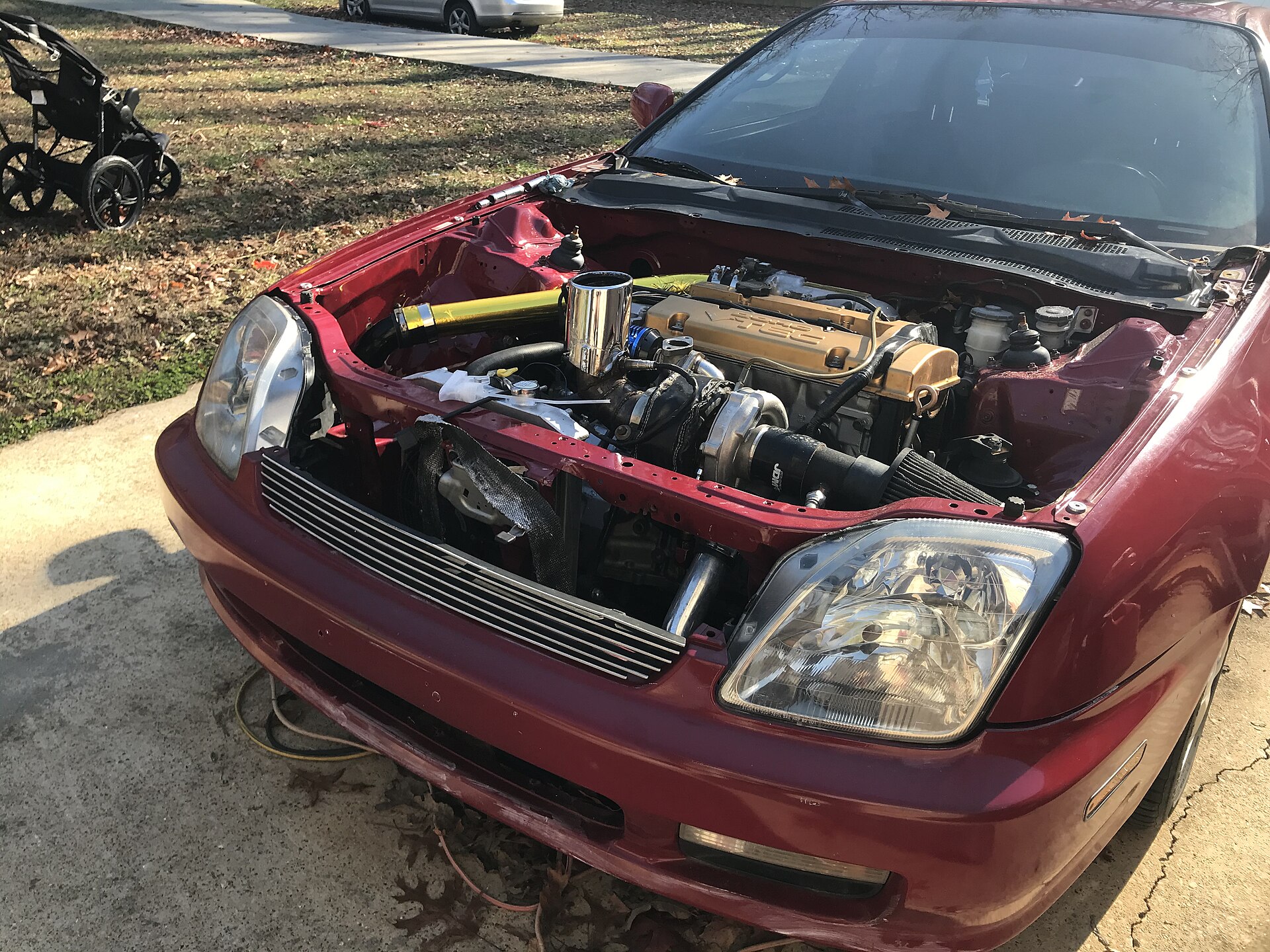 Car engine bay for ECM and BCM diagnostics
